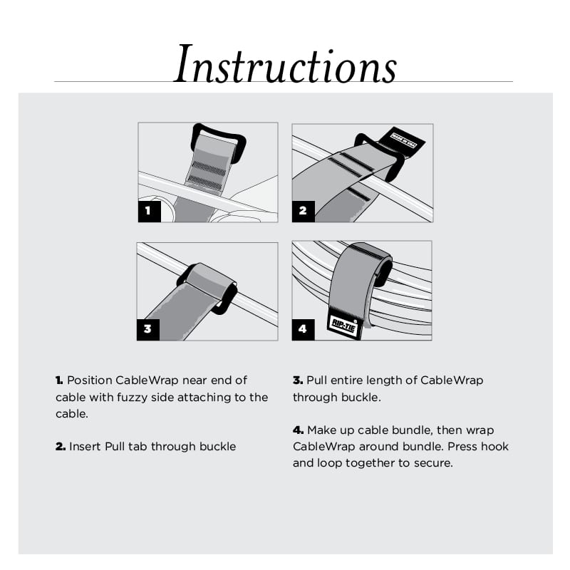 Rip-Tie Cable Wrap with Buckle